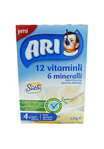 ARI MAMA 12 VITAMIN 6 MINERAL SÜT PIRINÇ UNU 125GR*12 