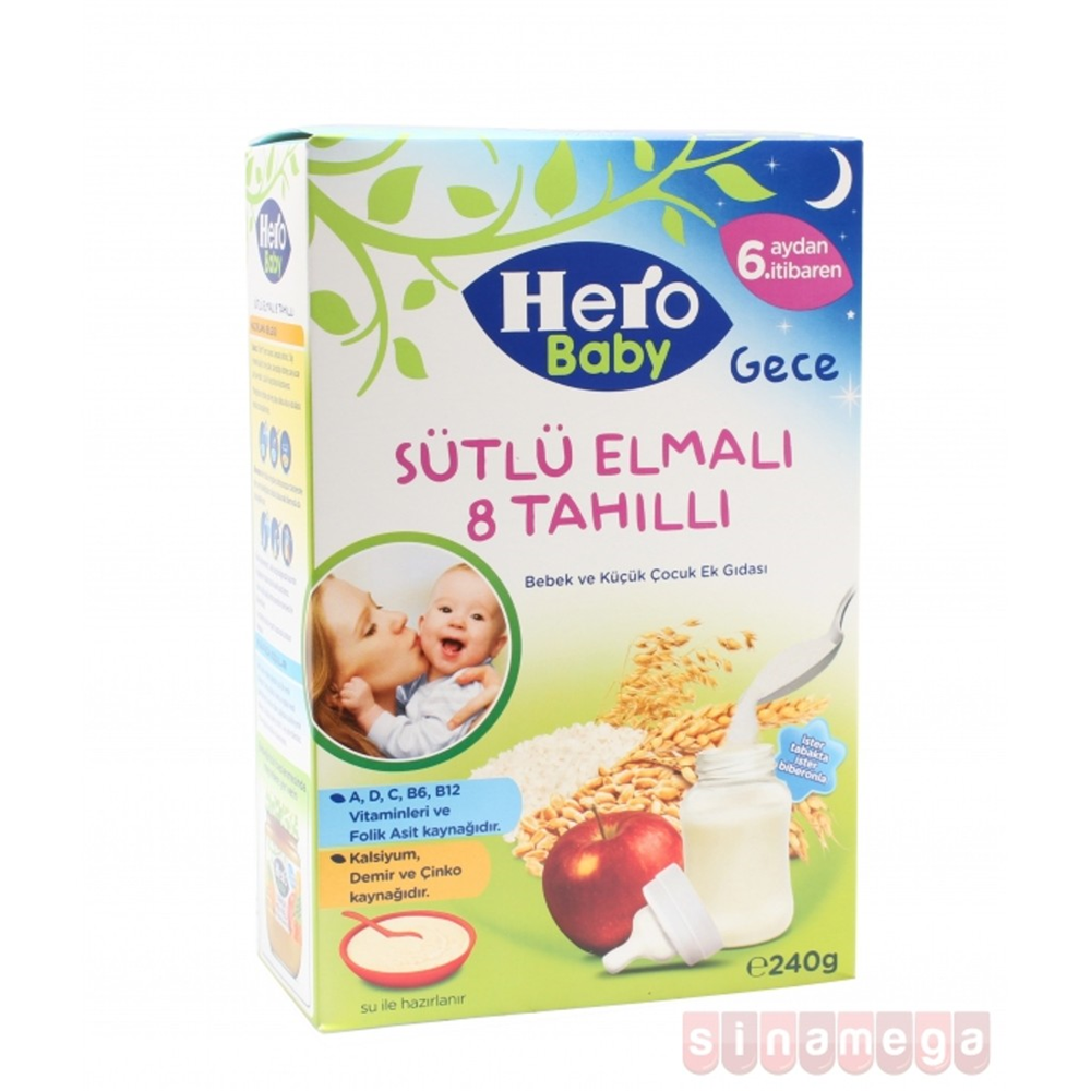 ÜLKER HERO BABY KURU MAMA SÜTLÜ ELMALI 8 TAHILLI 240 GR.