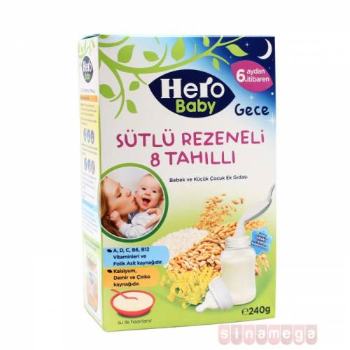 ÜLKER HERO BABY KURU MAMA SÜTLÜ REZENELI 8 TAHILLI 240 GR.
